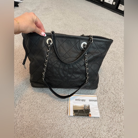 CHANEL Handbags - Chanel Quilted Caviar Tote Bag!